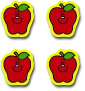 Mini Apples W/ Smile Stickers
